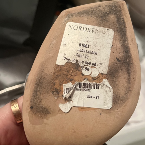 JIMMY CHOO SILVER HEEL SANDAL - Picture 5 of 5